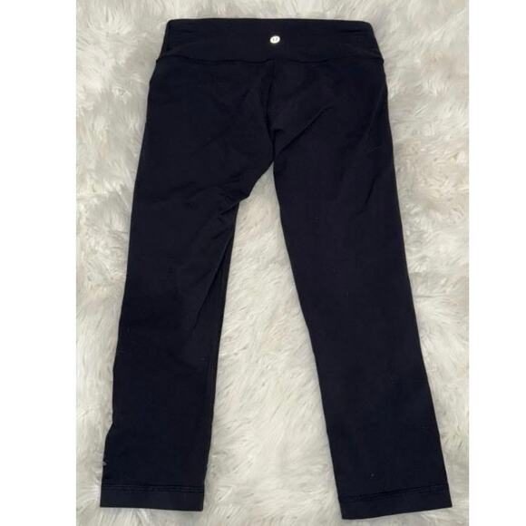 Lululemon Soulcycle Skull Heart Wunder Under Crop Leggings Sz 4 - Picture 3 of 12